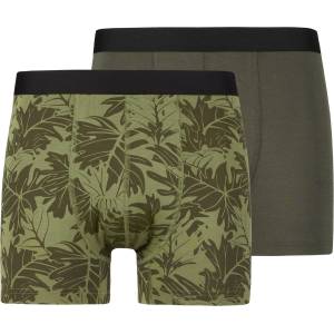 Stoic Мъжко синтетично термобельо Stoic TrosaSt. Boxer 2-Pack Boxer shorts - Moss Green Aop / Dark Olive - размер XXL (014-2412-0915)