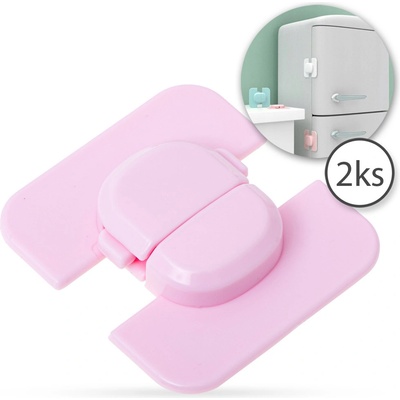 BabySafety 4136-2 poistka na skrinky 2 ks ružová