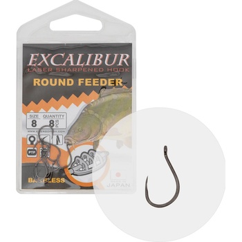 EXCALIBUR ROUND FEEDER BARBLESS Matná tmavosivá veľ.8 8ks