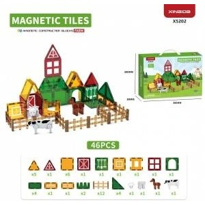 Mattel Magnetic Building Blocks Farm 46el