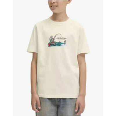JACK & JONES Jоrskull Nature Tee Ss Crew Neck Sn Jnr White