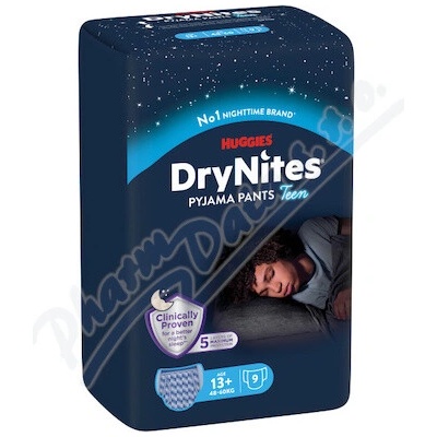 DryNites Huggies XL pre chlapcov 13+ 9 ks
