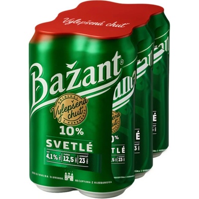 Zlatý Bažant pivo 10° 6 x 0,5 l (plech)
