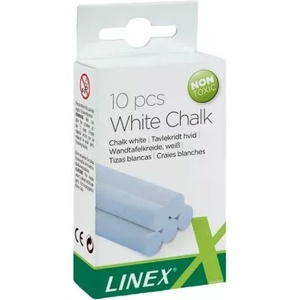 LINEX Бели тебешири, кръгли 10 бр. linex