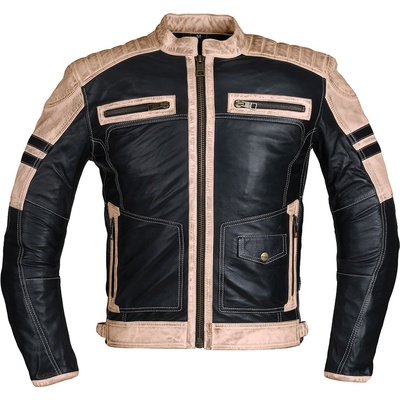 W-TEC Esbiker čierna s béžovými pruhmi