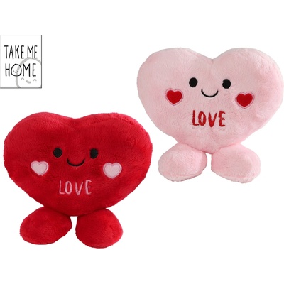 Take Me Home plyšové srdce s tváričkou 14 cm - 1 kus