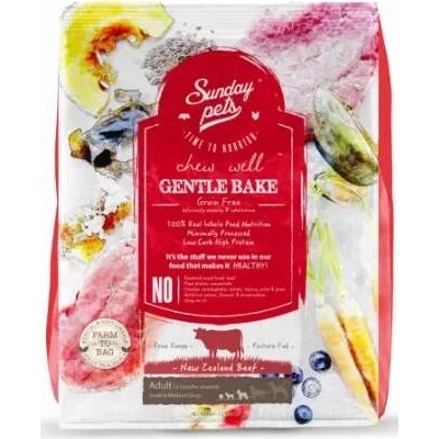 Sunday Pets Gentle Bake Adult Small & Medium Breed Beef 3 x 1,3 kg