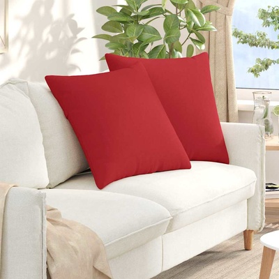 vidaXL Диван възглавници 2 pcs Червено 80 x 80 cm текстил (42014052)