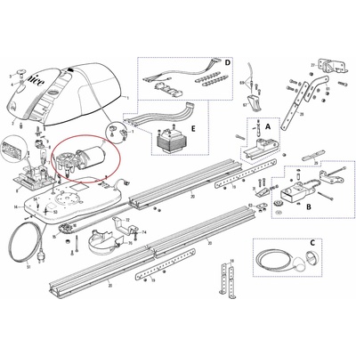 SPA02R01 /MGDC00200/ motor 24 V, 26 W s prevodovkou SP6100