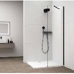 POLYSAN Esca - Душ стена Walk-In 40x210 см, Antidrop, прозрачно стъкло/матово черно ES1040-02 (ES1040-02)