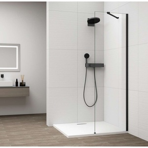 POLYSAN Esca - Душ стена Walk-In 40x210 см, Antidrop, прозрачно стъкло/матово черно ES1040-02 (ES1040-02)