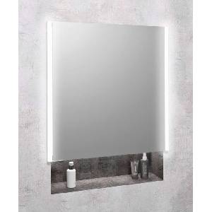 SAPHO Integra - Вграден шкаф с огледало и LED осветление, 65x70 см, огледало/титанов алуминий IN065 (IN065)