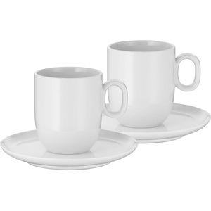 WMF Чаша за кафе с чинийка barista, комплект 2 бр. , бяла, wmf (wm695929440)