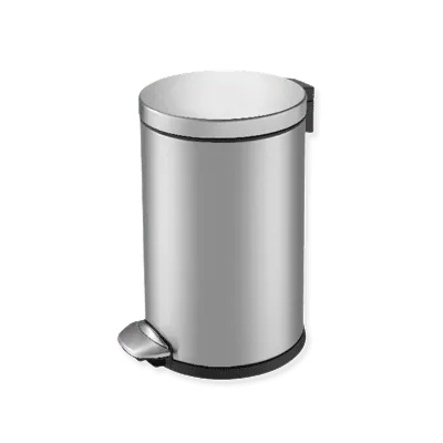 EKO-Europe Кош за отпадъци EKO LUNA с педал (3 л) - хром мат (EKO 921903 - Matt s/s)