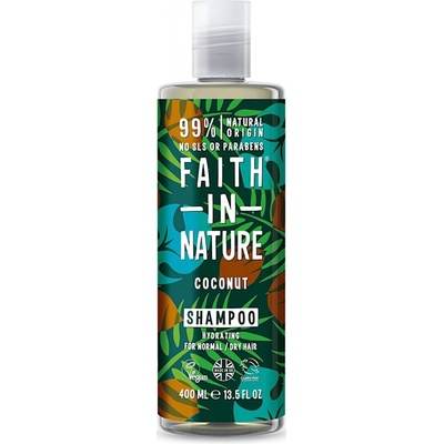 Faith in Nature přírodní šampon s Bio kokosovým olejem 400 ml