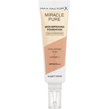 MAX Factor Miracle Pure Skin-Improving Foundation SPF30 грижовен хидратиращ фон дьо тен 30 ml нюанс 84 Soft Toffee