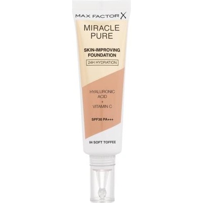 MAX Factor Miracle Pure Skin-Improving Foundation SPF30 грижовен хидратиращ фон дьо тен 30 ml нюанс 84 Soft Toffee