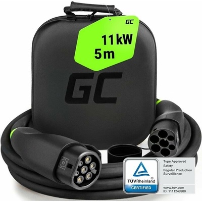 Green Cell GC Snap nabíjecí kabel pro elektromobily Typ2 11kW 3x16A 5m EVKABGC03