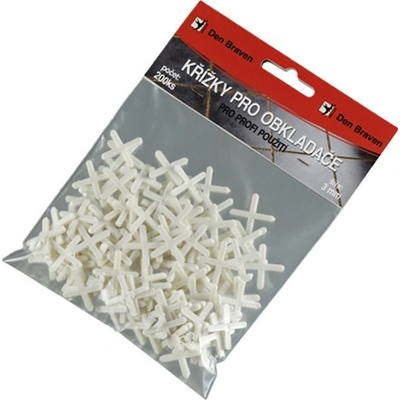 Den Braven - Krížiky pre obkladačov, 4 mm, 100 ks, biela