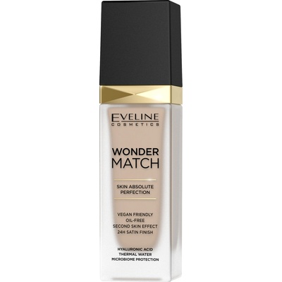 Eveline Cosmetics Wonder Match dlouhotrvající tekutý make-up s kyselinou hyaluronovou 12 Light Natural 30 ml