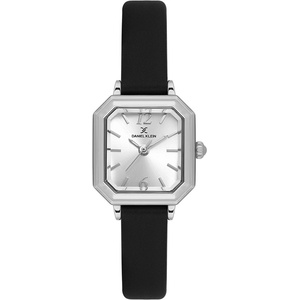 Daniel Klein DK. 1.13946-1 Дамски часовник, черен| Premium серия | Сив циферблат, Кожена каишка Часовници