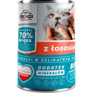 Frendi парчета в деликатен сос със сьомга, 400 г, за котки