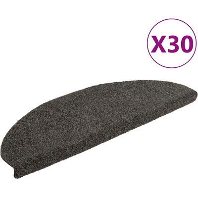 vidaXL Schodové rohože samolepicí 30 ks 65 x 21 x 4 cm antracitové, půlkulaté, velké