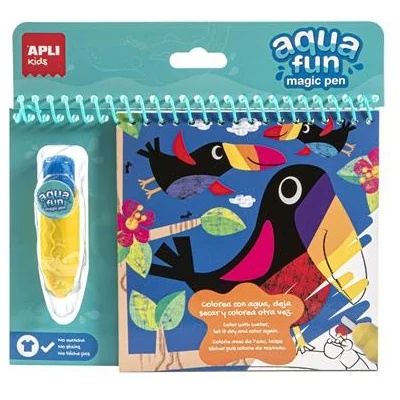 APLI Книжка за оцветяване на водна основа APLI Kids "Aqua Fun", джунгла 15225 (15225)