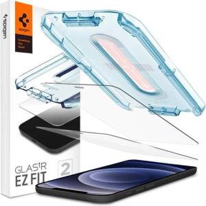 Spigen iPhone 12 Pro SPIGEN EZ FIT екранен протектор стъкло 2бр 2.5D, 9H + рамка, TRANSFER AGL01801 (AGL01801)