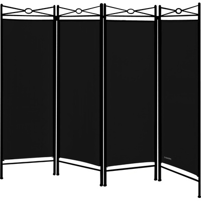 Casaria 4dílný paraván skládací černý 180 x 163 cm 101163 – Zbozi.Blesk.cz