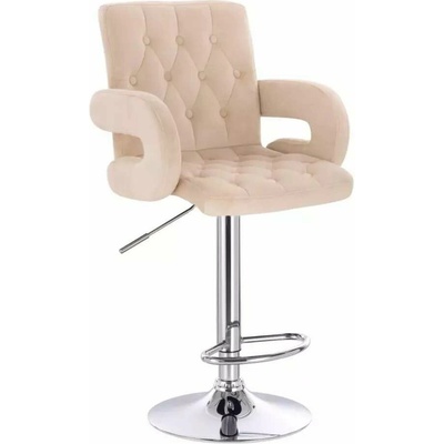 LuxuryForm Design Boston Velur na striebornom tanieri krémová
