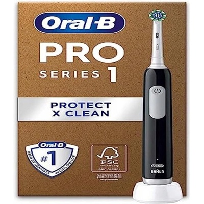 Oral-B Ел. четка за зъби Oral-B Pro Series 1, 3 режима на работа, сензор за натиск, таймер, черна (D305.533.3)