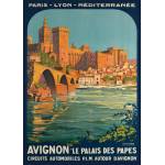 Grafika Art Puzzle - Puzzle Roger Broders - Avignon, le Palais des Papes, 1922 - 500 piese
