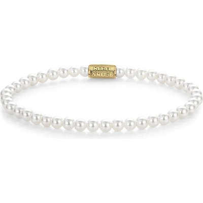 Rebel & Rose Dámsky náramok Pearl Gem Gold 6 mm RR-60135-G-XS