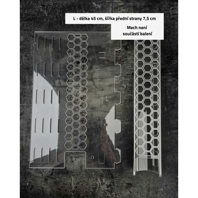 Mechová opora průhledná L 40 cm bez výplně