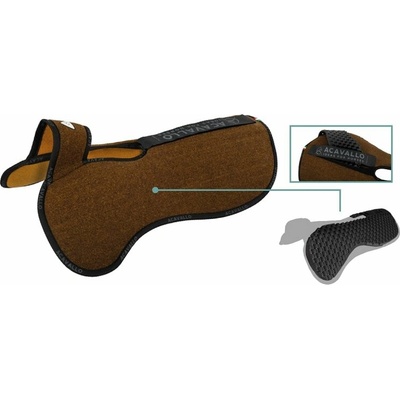 Acavallo Podložka pod sedlo konfiguračná Double Felt vyvýšená vpredu Zelená