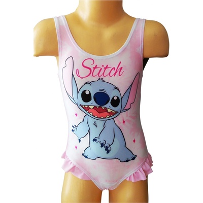 Eplusm Dívčí plavky Lilo&Stitch jednodílné růžové