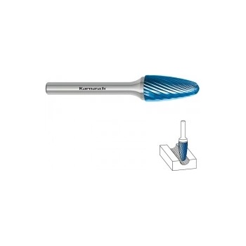 Image 1 of Karnasch Борфреза F (RBF) Ø 10, 0 x 20, 0 (Ø 6, 0) | 65mm HP-2 BLUE-TEC (115050040)