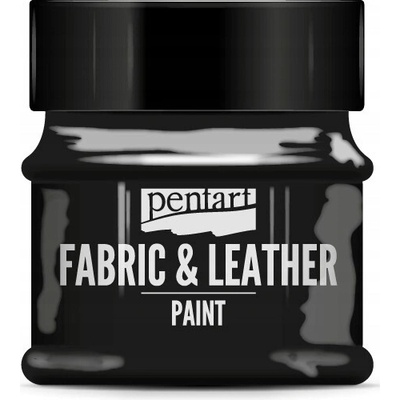 Pentart farba na kožu a textil 50 ml čierna