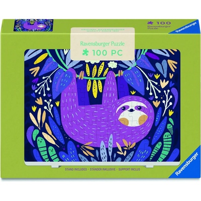 Ravensburger Mini se stojánkem Usměvavý fialový lenochod 100 dílků