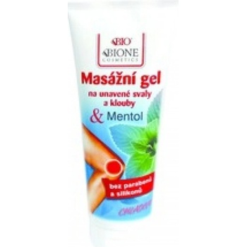 Bione Cosmetics Care chladivý masážny gél na svaly a kĺby Menthol 200 ml