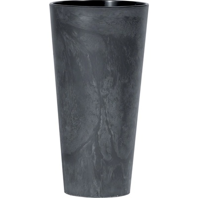 PlasticFuture Kvetináč Tubus Effect tmavosivý, 20 cm