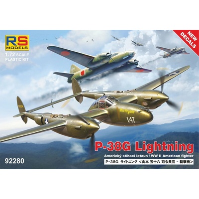 RS Models P-38G Lightning 6 decal v. for USA Portugal Luftwaffe 1:72