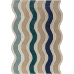 Flair Rugs Син ръчно изработен вълнен килим 140x200 cm Cascade Wool - Flair Rugs (503119382701)