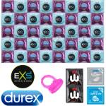 Durex Air Thin Package Ultra Thin Condoms - 42 Durex & EXS Condoms & Vibrating Ring & SuperLove Lubes & Sagami Original 0.02 as a Gift