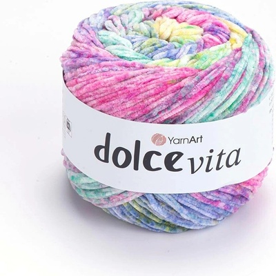 Yarn Art Dolce Vita 3411 růžová zelená modrá fialová žlutá