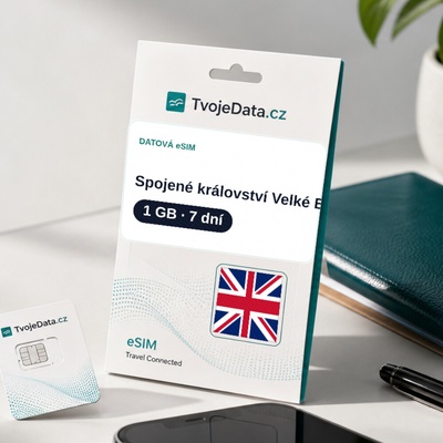 eSIM Velká Británie 1 GB / 7 dní