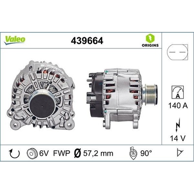 Alternátor VALEO ORIGINS NEW OE TECHNOLOGY 439664