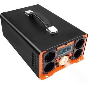 Houli Power Inverter инвертор на напрежение от 24V на 230V, 3000W/6000W, чиста синусоида, 4 контакта (HPGC0030U 24V/50Hz/230V/EU)