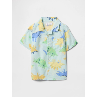 GAP Baby košile s příměsí lnu Modrá